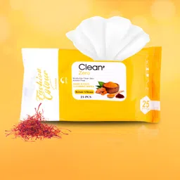 Fashion Colour Platinum Clean It Zero Hand and Face Cleaning Wipes 25N Each | Wet Wipes for Face | Hydrating,Refreshing, Soothing | (Kesar Ubtan (Pack of 2)) image 2