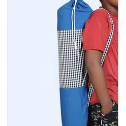 alemah Cotton Yoga Mat Cover Bag/Cover with Shoulder Strap and Draw String Closer Type, Blue & Pink, Pack of 2. image 3