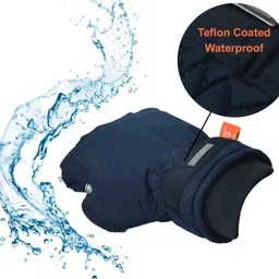 HIVER Womens Waterproof Gloves with Touchscreen Winter Gloves for Cold Weather Snow Minus Degrees for Trekking, Travelling (Large, Blue) image 5