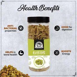 wonderland foods (device) Wonderland Foods 500g Plain Green Raisin (Kishmish) Dried Grapes Jar | Healthy Nutritious & Delicious | Rich in Iron & Vitamin B | Healthy Sweet Treats image 5