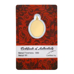 bangalore refinery 24k (999) Purity 5.20gm Yellow Gold Round Rose Pendant (without hook) image 5