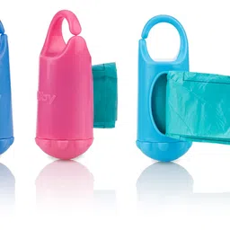 Nuby Tie N' Toss Dirty Diaper Bags & Dispenser (Blue) image 2
