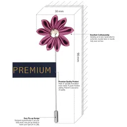 peluche Glowing Petals - Purple Colored Brooch/Lapel Pin for Men image 2