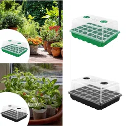 THE STYLE SUTRA Seed Starter Tray 24 Holes Sprouting Container for Seedling Indoor Gardening Green | Home & Garden image 3