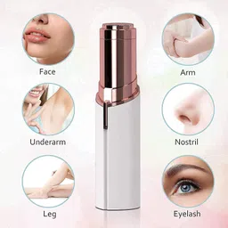 z x creative Facial epilator hair removal machine And Six Razors for women With Ice Roller- face, chin, cheek, eyebrow, upper lip hair remover for women, usb rechargeable epilator machine for womenS (Multi Color) image 2