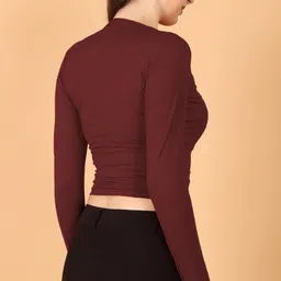 sightbomb Cuddle TEE Ultra Soft Crew Neck Thumb Hole SNUG Cuddly FIT SOFTLINE Active SKIMS TOP for Women image 4