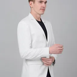 cantabil Self Design Full Sleeves Notch Lapel Casual Blazer for Men | Casual Blazer for Men | Men Blazer for Casual (P_MBZC00070) image 2