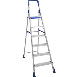 Parasnath Maple 6 Step Light Weight Aluminium Step Ladder 6.2 Ft Heavy Duty Folding Ladder Made in India image 4