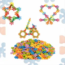 ToyMagic Star Interlink Construction Play - 400 Pcs | Creative Interlocking Building Blocks for Kids | Stem Educational Toys for Boys & Girls Age 3+ | Enhances Motor Skills & Imagination, Multicolor image 1