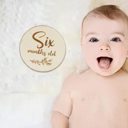 BNF 6Pcs Baby Birth Milestone Wooden Card for Photo Prop Baby Shower B | Baby | Keepsakes & Baby Announcements | Other Baby Keepsakes image 2