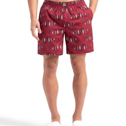 Jockey US57 Men's Super Combed Mercerized Cotton Woven Printed Boxer Shorts with Side Pocket (Prints May Vary) image 1