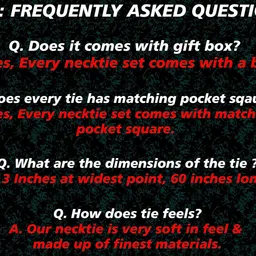 rizoro Mens Plaid Pasiley Silk Necktie Gift Set With Pocket Square Cufflinks & Brooch Pin Formal Tie With Leatherite Box (PARRX Free Size) | (Leather Gift Box) (Pack of 4) image 4