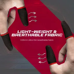 Gaming Finger Sleeves (2 Pair, 4 Pieces) | Ultra-Thin, Anti-Sweat Thumb & Finger Sleeves for PUBG, BGMI, Free Fire | Enhanced Sensitivity, Comfortable Fit for Mobile Gaming(Black) image 3