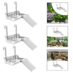 UJEAVETTE® Hanging Turtle Basking Platform for Small Reptiles Tortoises Aquatic Reptile 163x114x50mm image 2