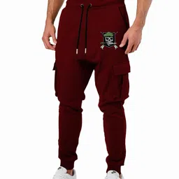 jugular Men's Cotton Printed Cargo Track Pant image 1