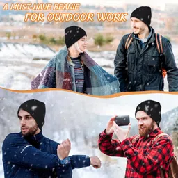 meliya Unisex Beanie for Men Women Cuffed Plain Skull Hat Winter Knit Cap Toque Winter Hat image 4