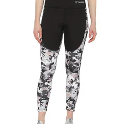 hummel Mia Printed Slim fit Polyester Tights for Women Comfortable Breathable Fabric Stretchable for Everyday Use Ideal for Yoga Training Gym Cycling Running or Performance image 1