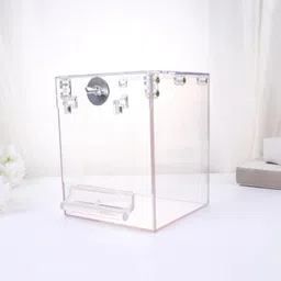 LOOM TREE® Bird Birdbath Tub Clear Bath Shower Box for Budgerigar Lovebird Little Birds | Yard, Garden & Outdoor Living | Bird & Wildlife Accessories | Birdbaths image 3