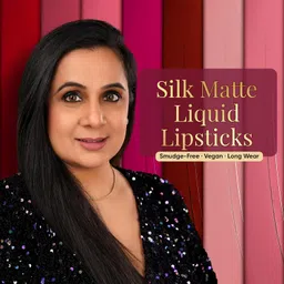 Parul Garg Beauty Silk Matte Liquid Lipstick | Long-Lasting & Smudge-Proof | Soft Matte Finish | Vegan & Clean Beauty | Hydrates with Shea Butter & Vitamin E | Shade: Hibiscus 01 - Deep Red, 3ml image 3