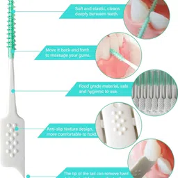feora9x FEORA Brace Interdental Brush Soft Dental Floss Picks Teeth Cleaning tool Interdental Brushes Dental Toothpick Brushes, Ideal for Braces Brush & Implants, Oral Care of Adults and Children - 40 pieces image 5