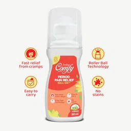 AMRUTANJAN Comfy Period Pain Relief Roll-On 50 Ml Pack Of 2 |Menstrual Cramp Relief| 100% Ayurvedic Period Pain Reliever| Safe & Easy To Use image 4