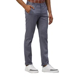 park avenue Neo Fit Cotton Blend Solid Pattern Flat Front Casual Chinos image 2