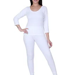 axys Womens Thermal Body Warmer Full Sleeve Top & Bottom Set for Women | Ultra Soft Winter Inner Wear (Pack of 1) image 1