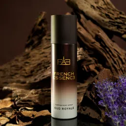 FRENCH ESSENCE Deodorant Spray Perfume/Deodorant for men/Men Deo/Body Spray for men,Long Lasting Fragrance, Fresh Scent (Oud Royal)120Ml Each - Pack of 2 image 5