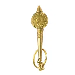 ayoshri Brass/Peetal Iron Mix Hanuman Ji/Bajrangbali Gada Keychain Keyring Gift For Men, Women, Boys, Girls and Friends image 2