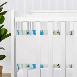 Oscar Home Breathable Mesh Crib Liner - Crib Liner Best for Your Baby Safety -Fits Full Four Sides of Crib Bed. 28 x 360 cms (Esquire) image 2