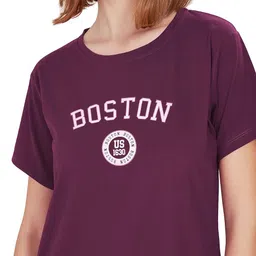 weet Women's Cotton Long Printed T-Shirt image 2