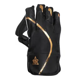 whitedot sports Whitedot Summer Leather Cricket Wicket Keeping Gloves Suitable for Professional Players (WKG Summer Black, Mens) image 3