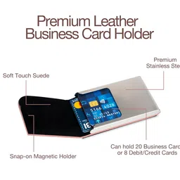 celebr8 Personalized Credit Card Holder with Magnetic Shut, Business/Debit Card Organizer, Corporate Gift, Wallet for Man & Women, Stylish Wallet for Women/Colleague, Card Holder Wallet for Women image 3
