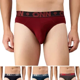 onn Men's Floral Cotton Brief (Colors May Vary) image 1