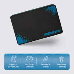 Technix 8907313009121 Foam Printed Yoga Brick, Pack of 2 (Grey/Blue) image 4