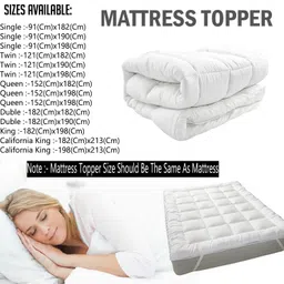 jaipur linen Mattress Padding/Mattress Topper 3000 GSM Twin Size Bed Finest Imported Super Microfiber Soft- 48 Inch X 78 Inch image 4
