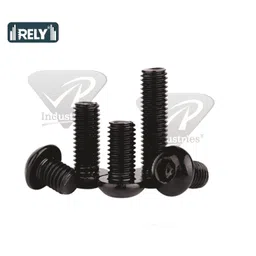 Rely®⇒VP INDUSTRIES (Pcs-25) M5x16 mm Button Head Cap Screw High Tensile 10.9 Grad| Allen Head Button Cap Screw with Allen Key 1 Pc Free | Allen Round Mushroom Head Screw Alloy Steel Black image 4
