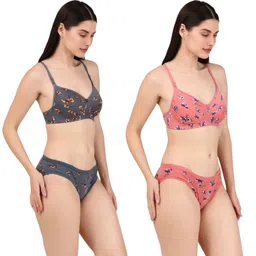 kinzie Women's Lingerie Set | Padded Bra | Cotton Blend | Combo Pack | (Pack of 1) image 3