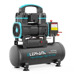 Elephant 1.2 HP Oil Free & Noiseless Air Compressor 08 Litre 100% Aluminium Winding.(AC08DC) image 1
