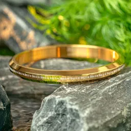 mesmerize Om Namah Shivay MicroCarved | Stainless Steel Religious Bracelet for Men | Waterproof, Anti-Tarnish & Hypoallergenic Kada | Hindu God Spiritual Kada Bangle | Traditional & Stylish Bracelet | image 2
