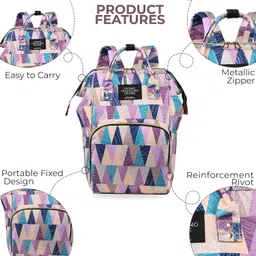 kraptick Diaper Bags for Babies with Various Printed Design, Maternity Bags, Nursing Bags for Mothers, Stylish Diaper Bags with Multiple Compartments, and Easy Carriable for Traveling (Printed Design) image 3