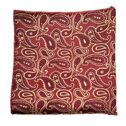 voici France Men's Pocket Square Paisley Design Pure Satin Free Size image 5