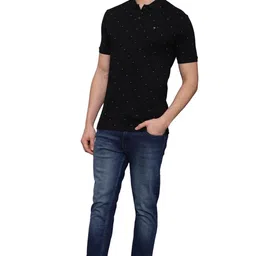 louis philippe Men's Printed Polo T-Shirt Slim fit with Color Fastness image 5