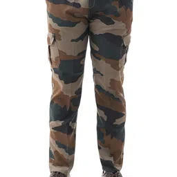 small try Camouflage Military Men's Cargo Pants | Army Print Men Six Pocket Track Pant Sports and Regular wear Trouser Cargos image 1