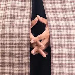 baisa Men's Wool Checkered Woven Shawls | Men's Lohi (Burgundy) image 5