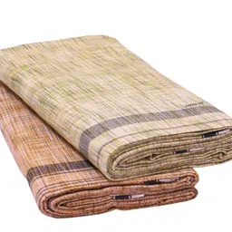 green tee Premium colored cotton Dhoti - Pack of 2 image 1