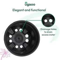 UGAOO UV Treated Gardening Pots and Planters for Plants (12 inch Black Color Set of 3 Plastic Pots) image 5
