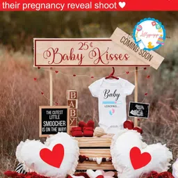 lillypupp Pregnancy Announcement Photoshoot Props for mom to be Dad to be. Baby Coming Soon Baby Shower Decoration Item. (Baby Loading) image 5