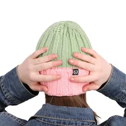 Coreteq Women Soft Acrylic Wool Winter Cuff Beanie Cap Wide Rib (Free Size, Pack of 1) image 3