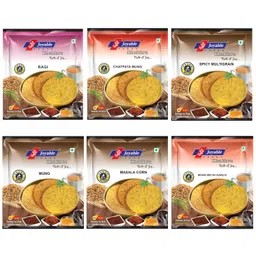 JOYABLE Diet Khakhra 6 Flavor Combo (Corn, Ragi/Nachni, Multigrain, Mung, Chatpata Mung, Mung Methi Garlic) | Healthy Traditional Gujarati Snacks | Ready To Use - Pack Of 6 - Corn, Ragi, 1200 grams image 1